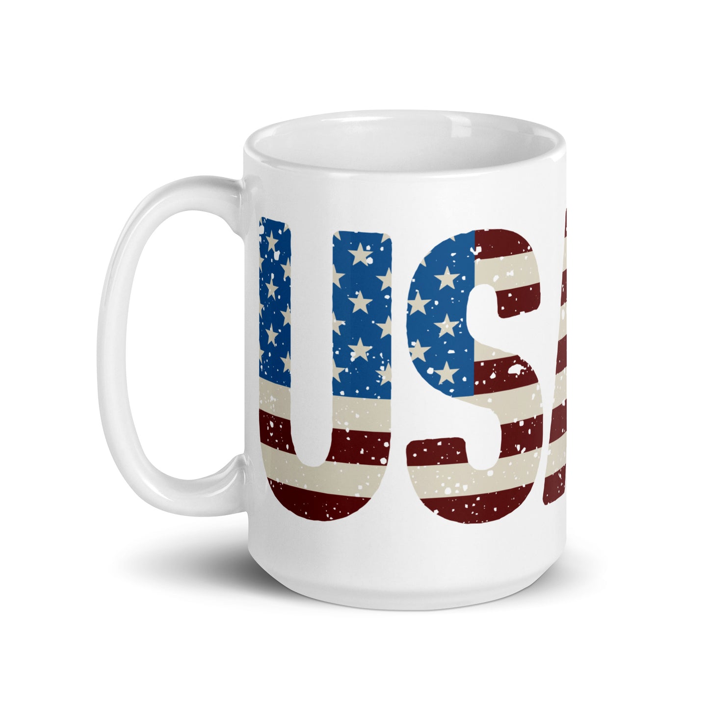 Patriotic Ceramic Mug White "USA One Nation Under God" M830019