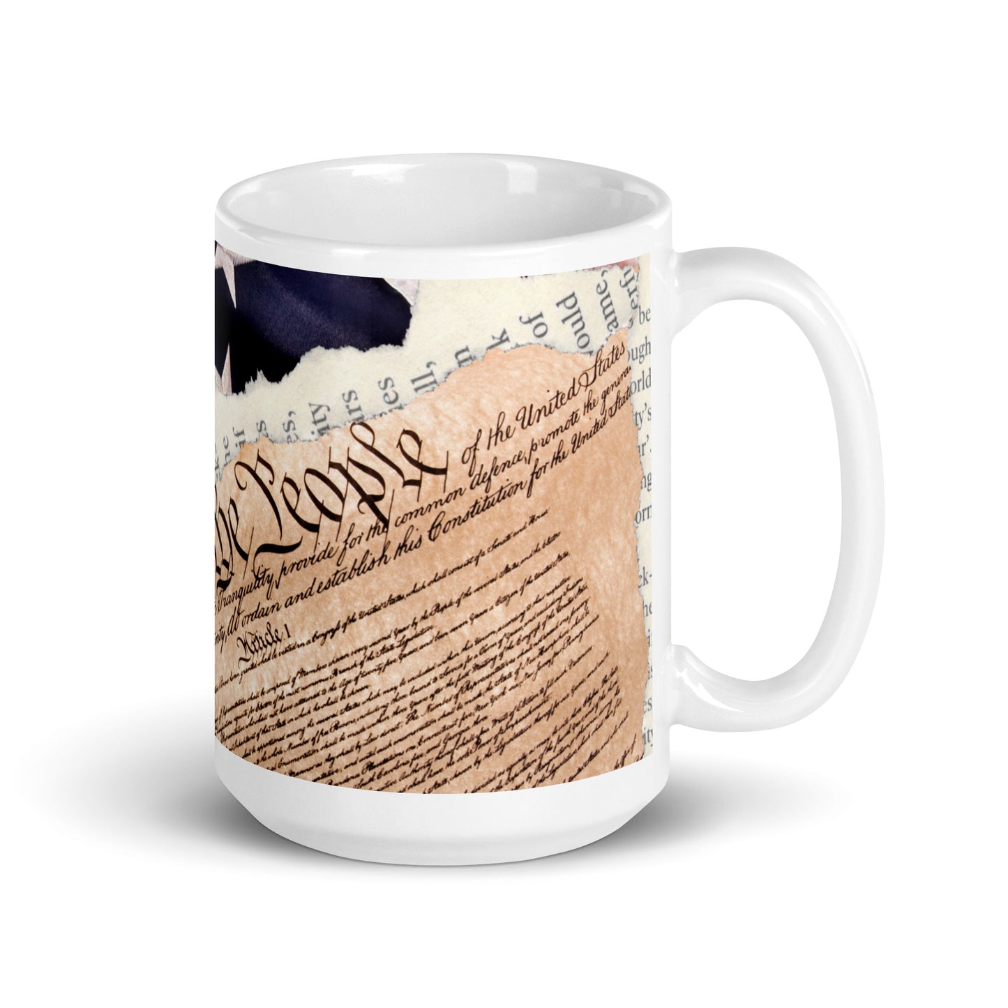 Patriotic Ceramic Mug White "We The People" M830005