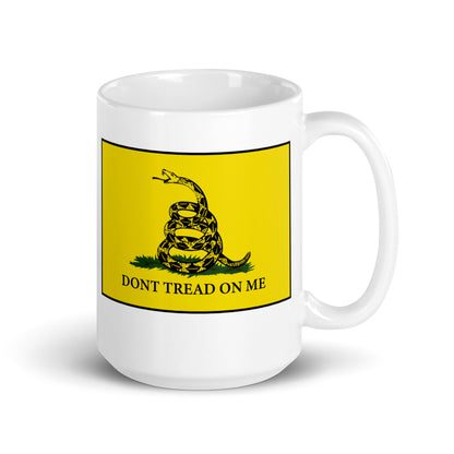 Patriotic Ceramic Mug White "Dont Tread On Me" M830006