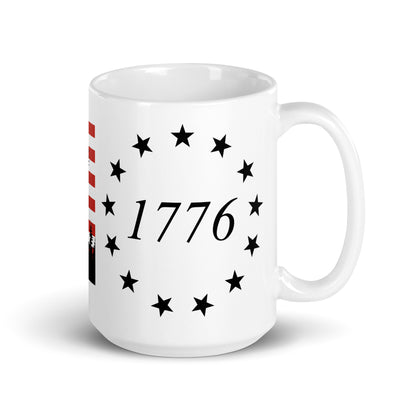 Patriotic Ceramic Mug White "1776 America" M830011