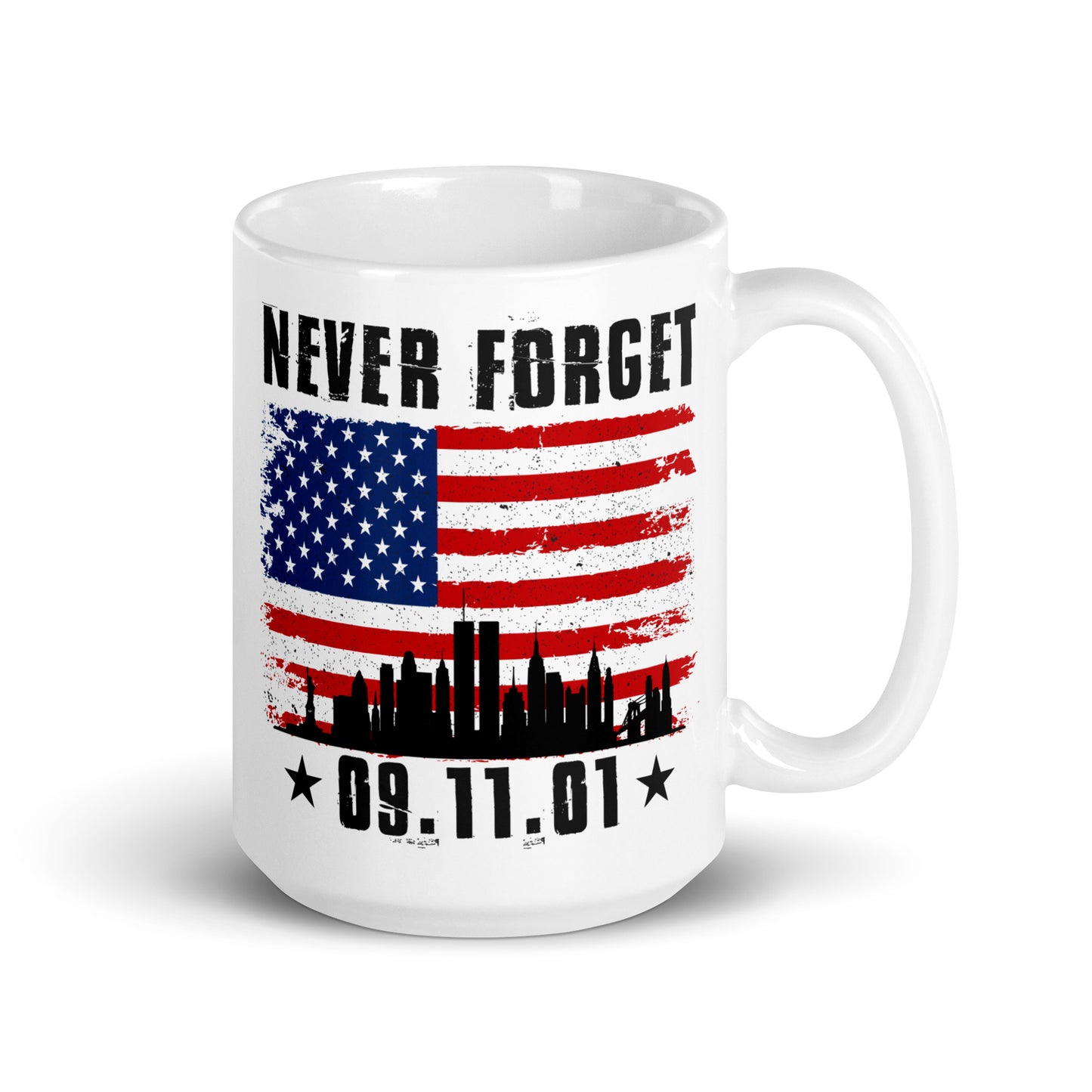 Patriotic Ceramic Mug White "Never Forget 09.11.01" M830018