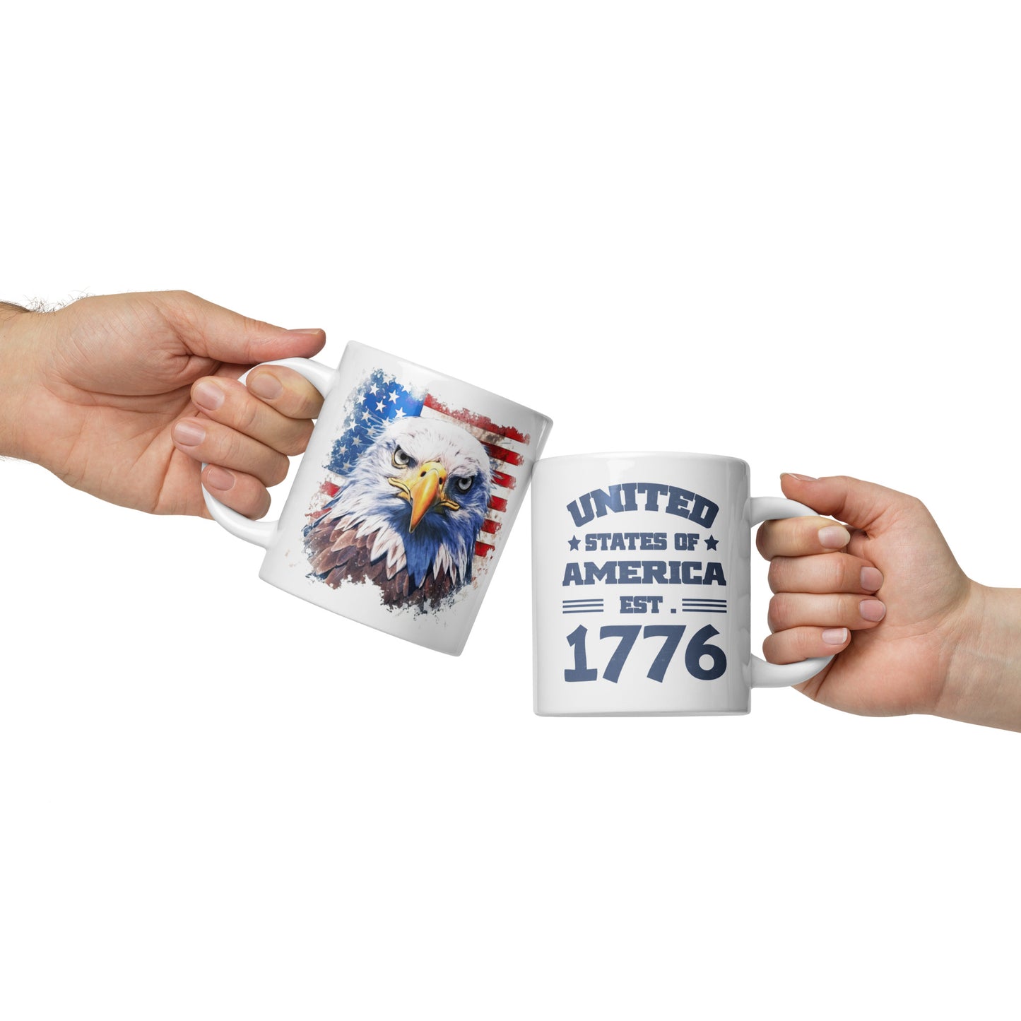 Patriotic Ceramic Mug White "United States Of America EST. 1776" M830008