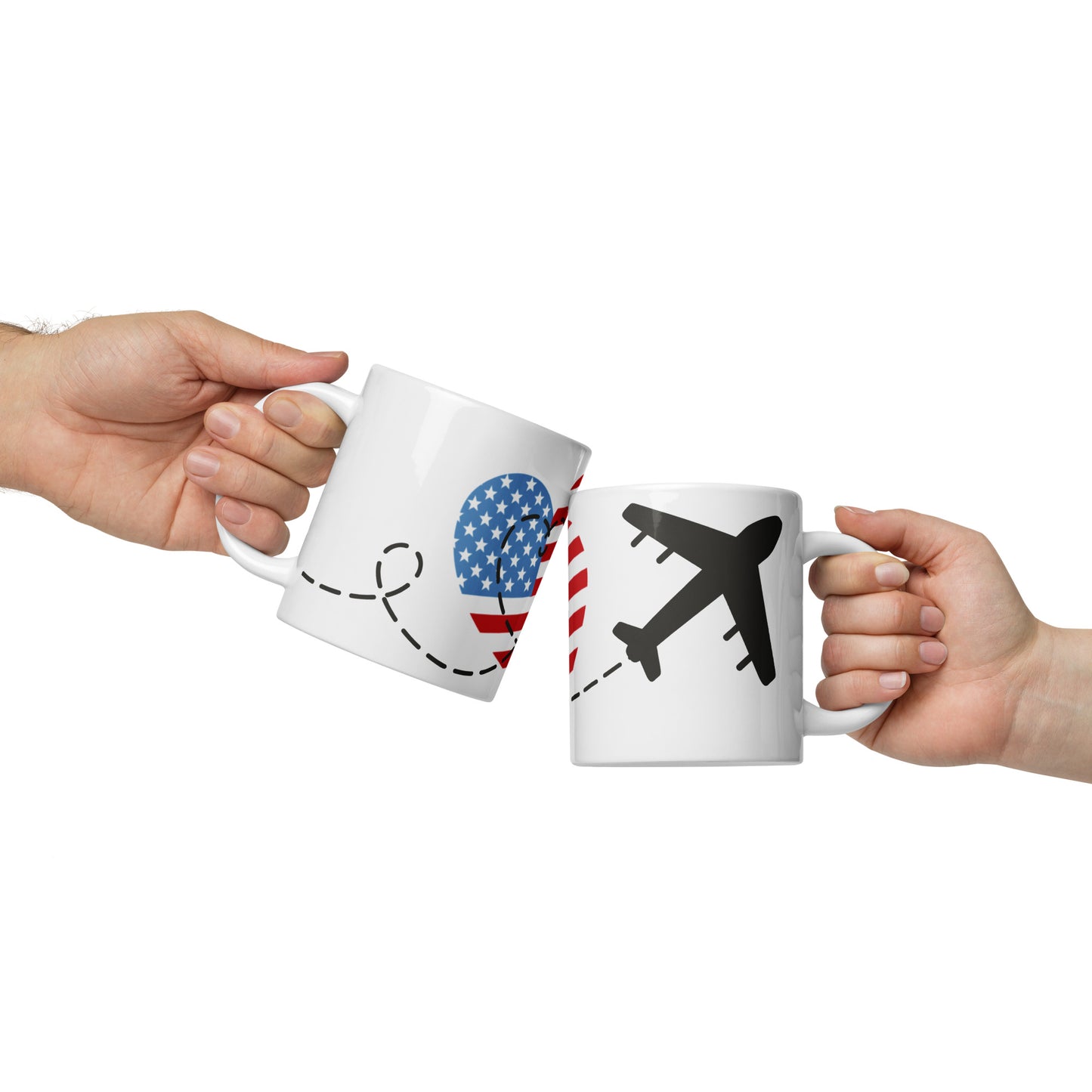 Patriotic Ceramic Mug White "Love to Travel in America" M830010