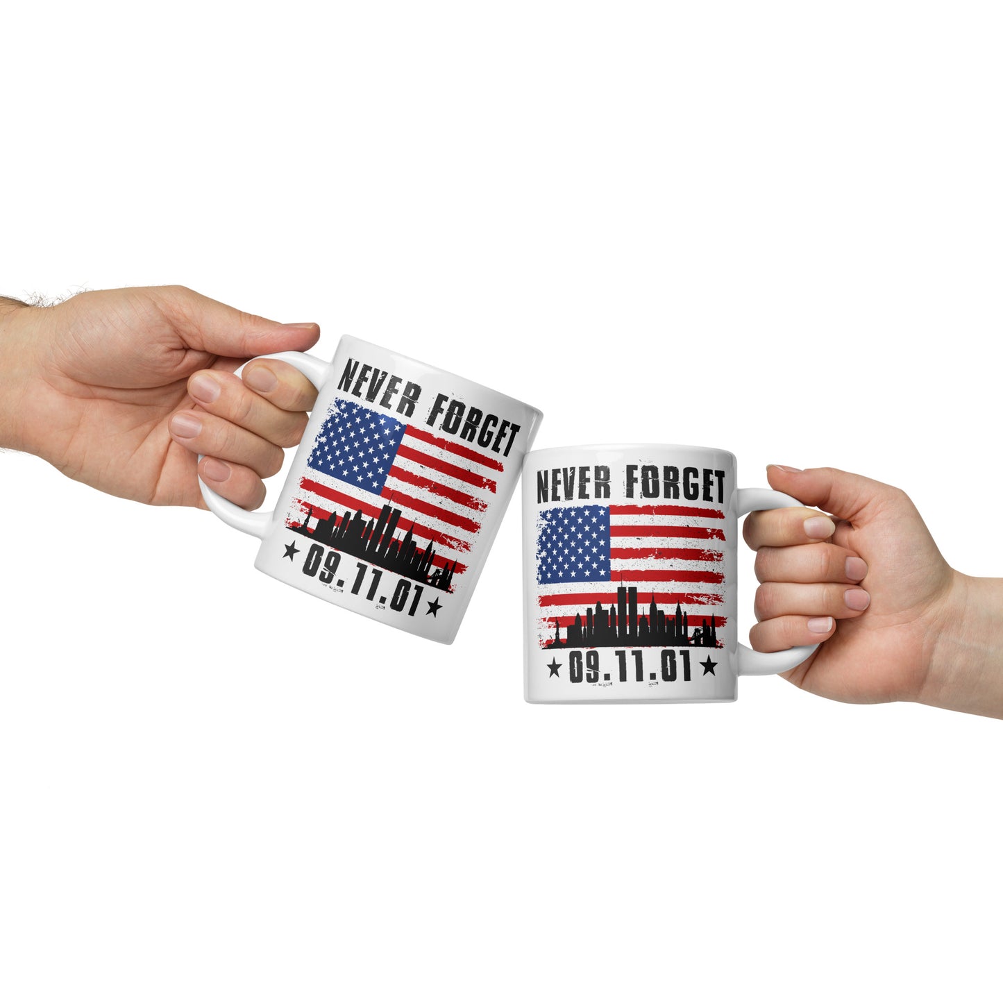 Patriotic Ceramic Mug White "Never Forget 09.11.01" M830018