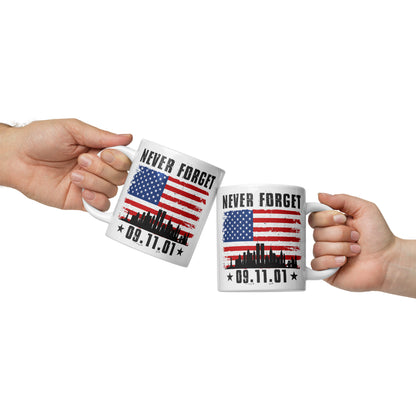 Patriotic Ceramic Mug White "Never Forget 09.11.01" M830018