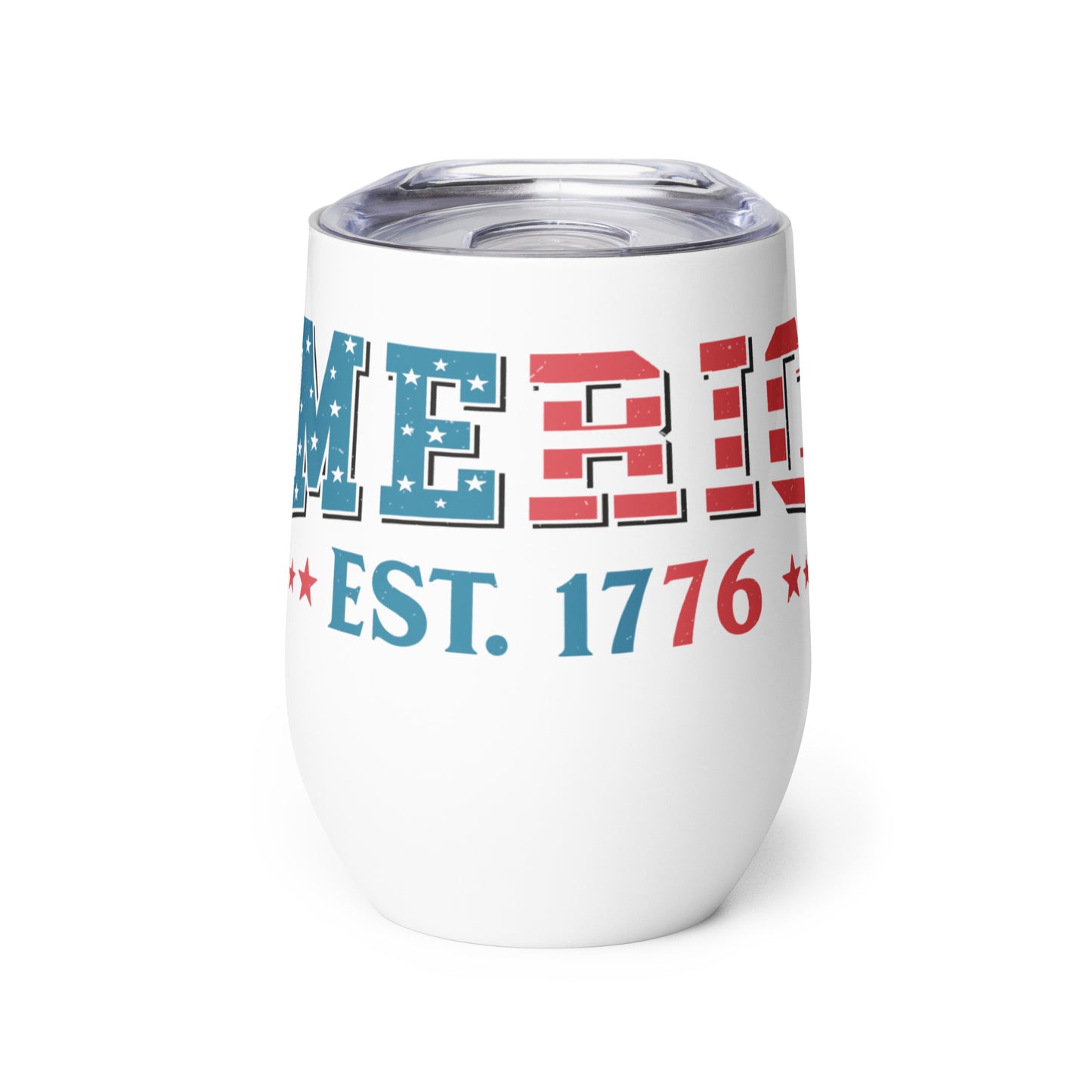 Patriotic Wine Tumbler “America Est. 1776” T830001