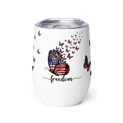 Patriotic Wine Tumbler “let Freedom fly” T830006