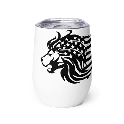 Patriotic Wine Tumbler “Flag Lion” T830009