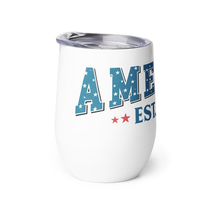 Patriotic Wine Tumbler “America Est. 1776” T830001