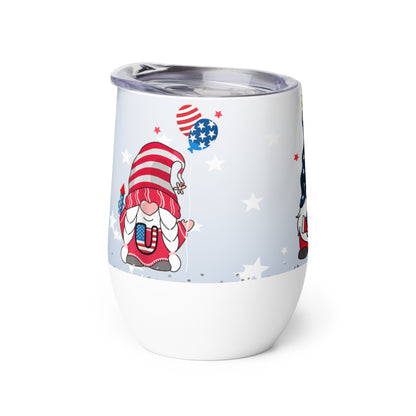 Patriotic Wine Tumbler “Gnome USA” T830002