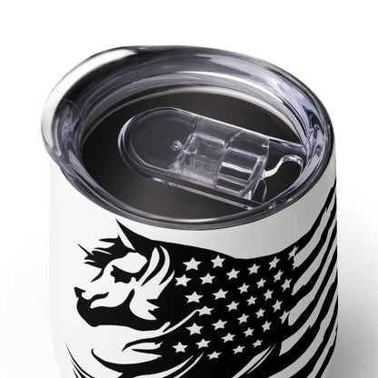 Patriotic Wine Tumbler “Flag Horse” T830008