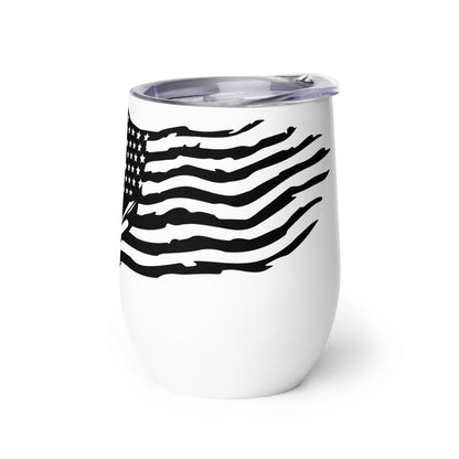 Patriotic Wine Tumbler “Flag Horse” T830008