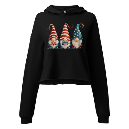 Patriotic Crop Hoodie Women "American Gnomes" H210038