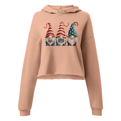 Patriotic Crop Hoodie Women "American Gnomes" H210038