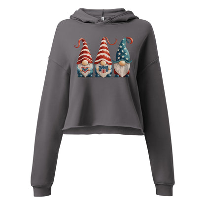 Patriotic Crop Hoodie Women "American Gnomes" H210038