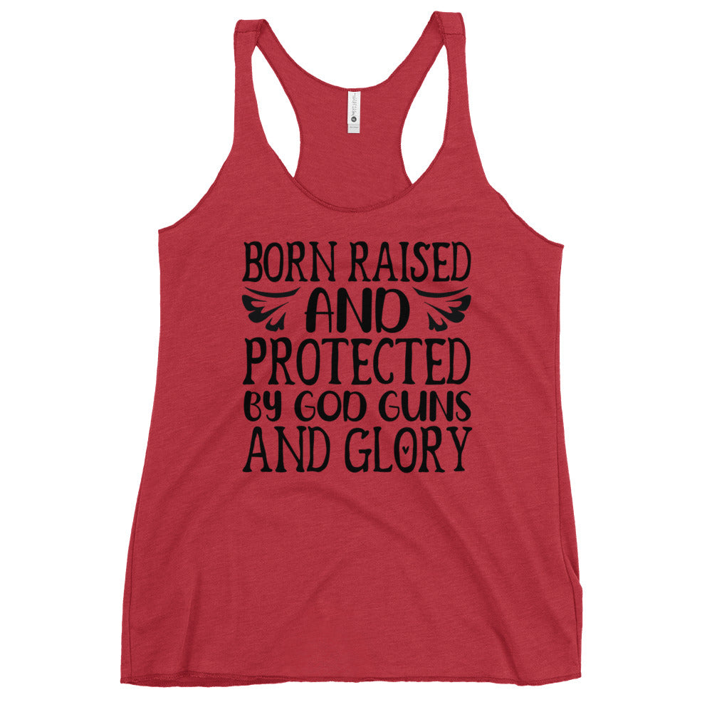 Women Tank Top "Born Raised and Protected"