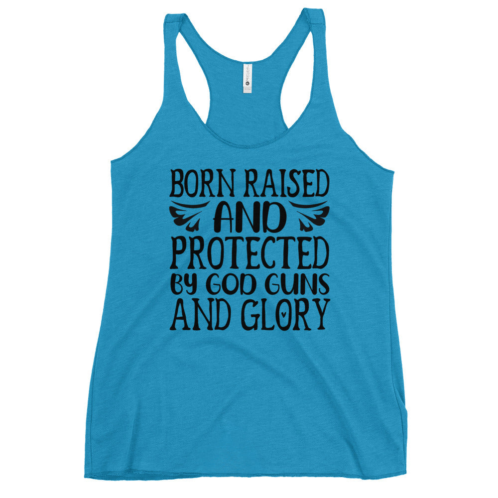 Women Tank Top "Born Raised and Protected"