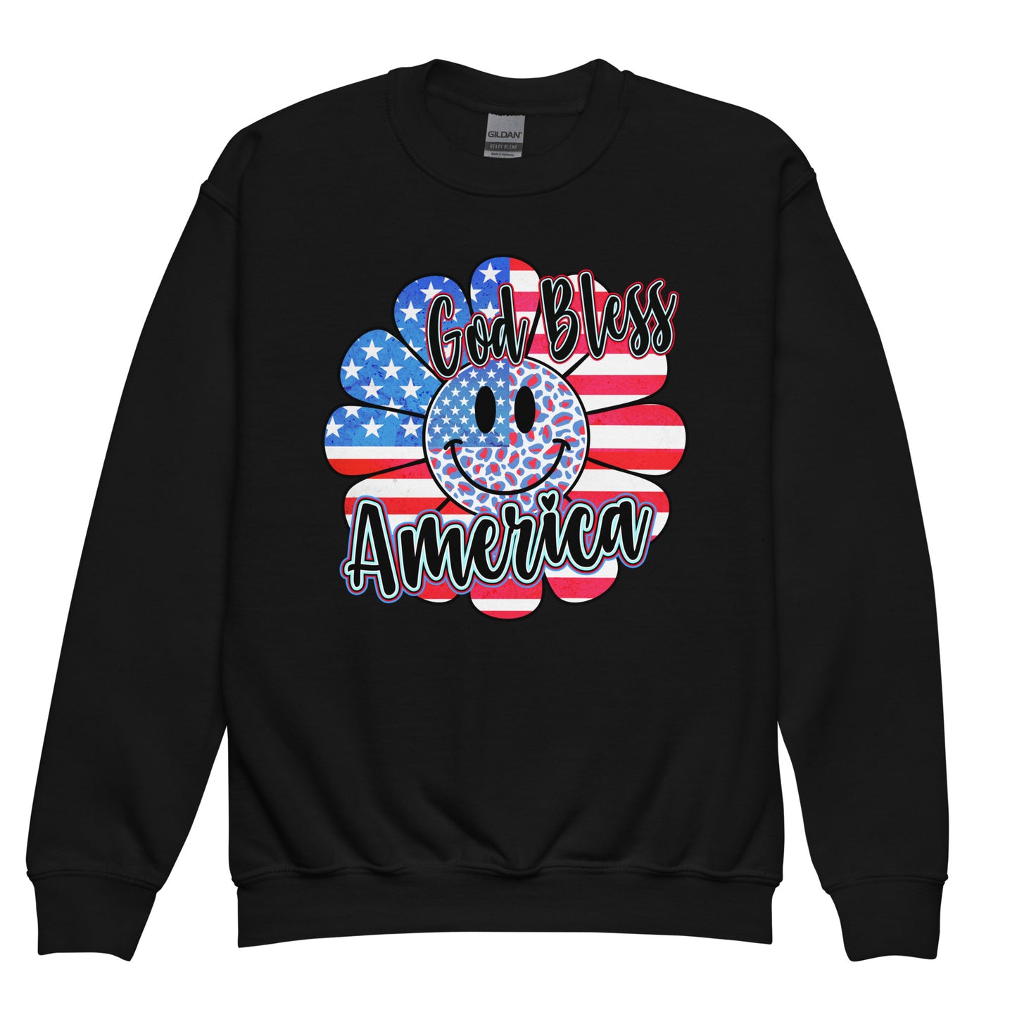 Patriotic Kids Sweatshirt "God Bless America" H300002