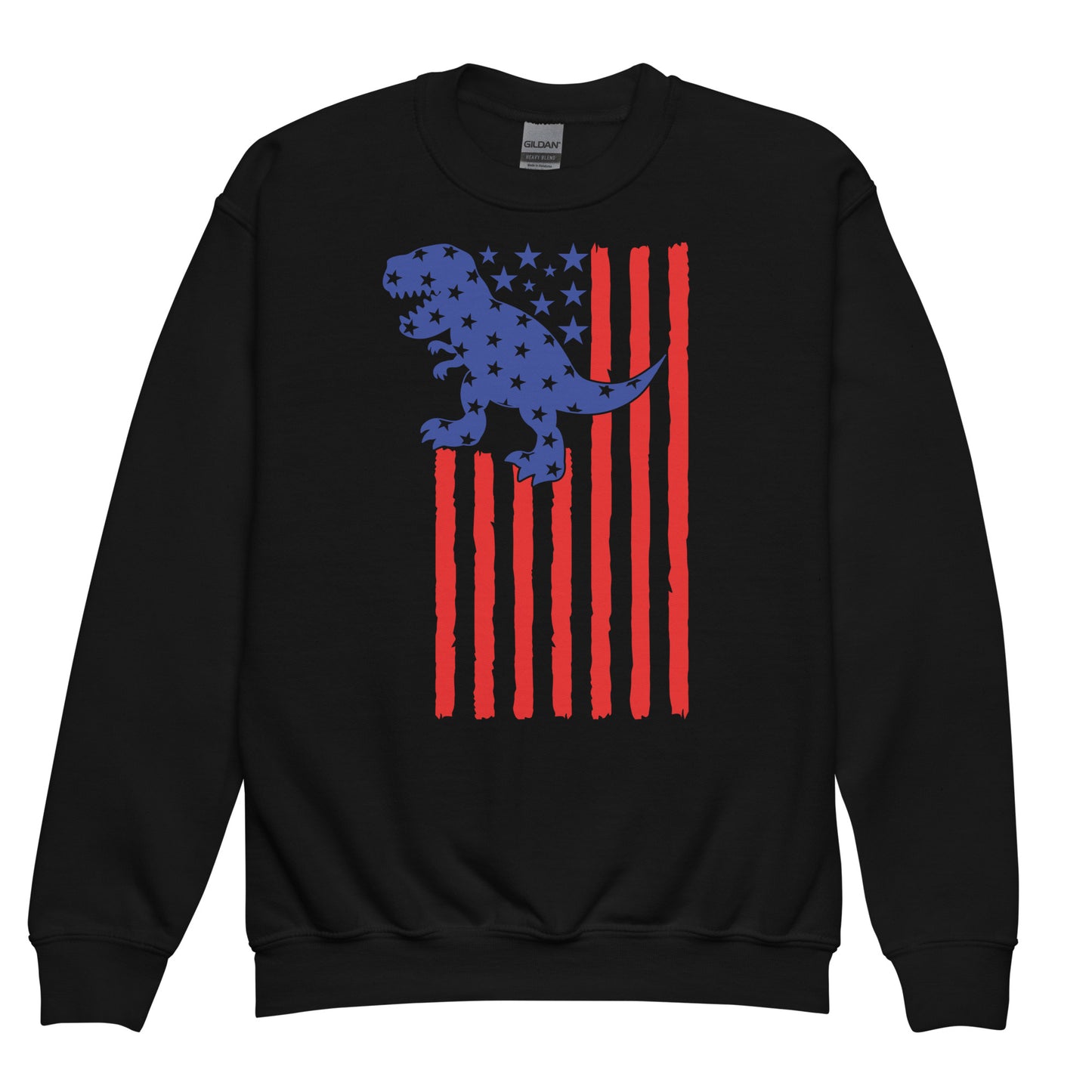 Patriotic Kids Sweatshirt "T-Rex Flag" H300007