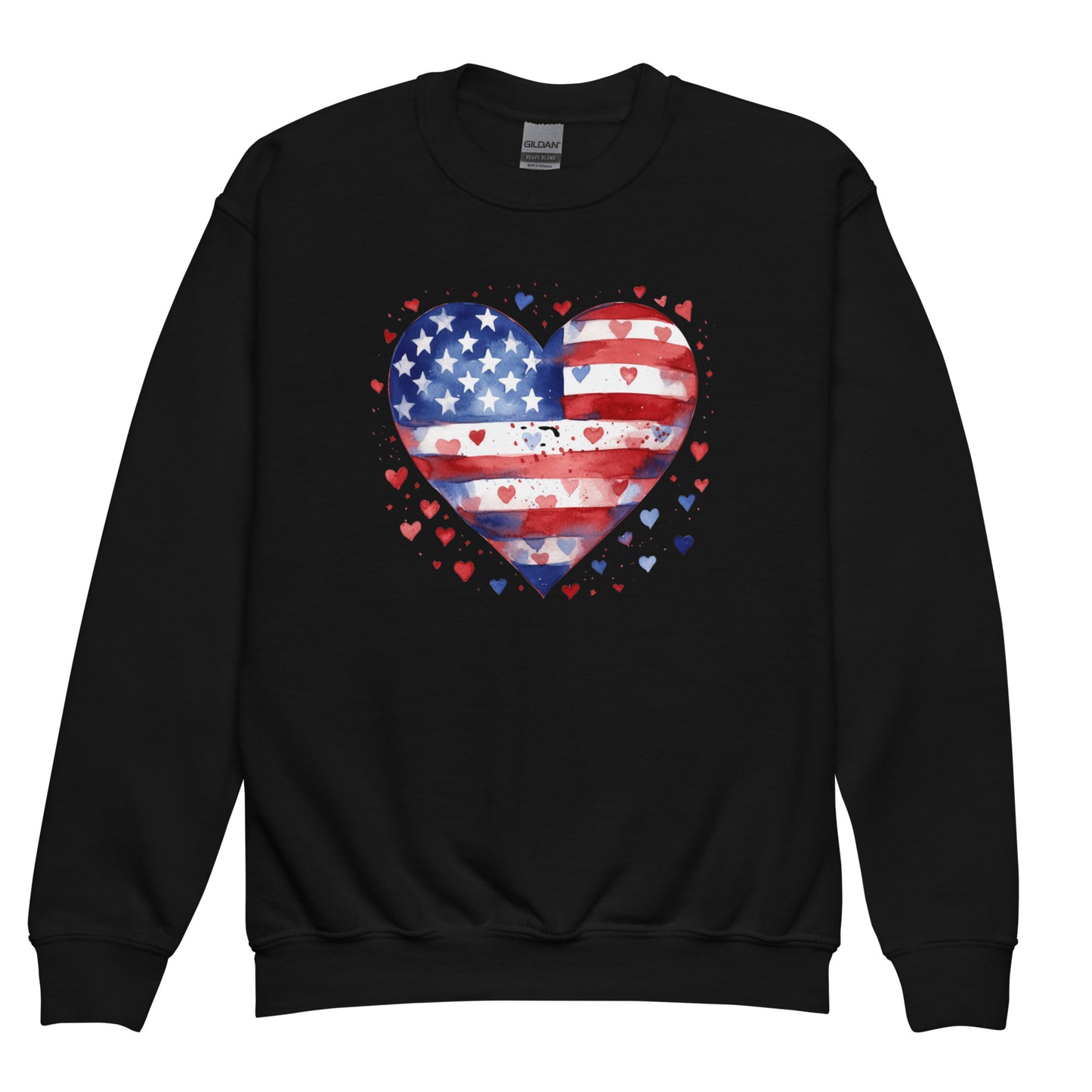 Patriotic Kids Sweatshirt "American Heart" H300016