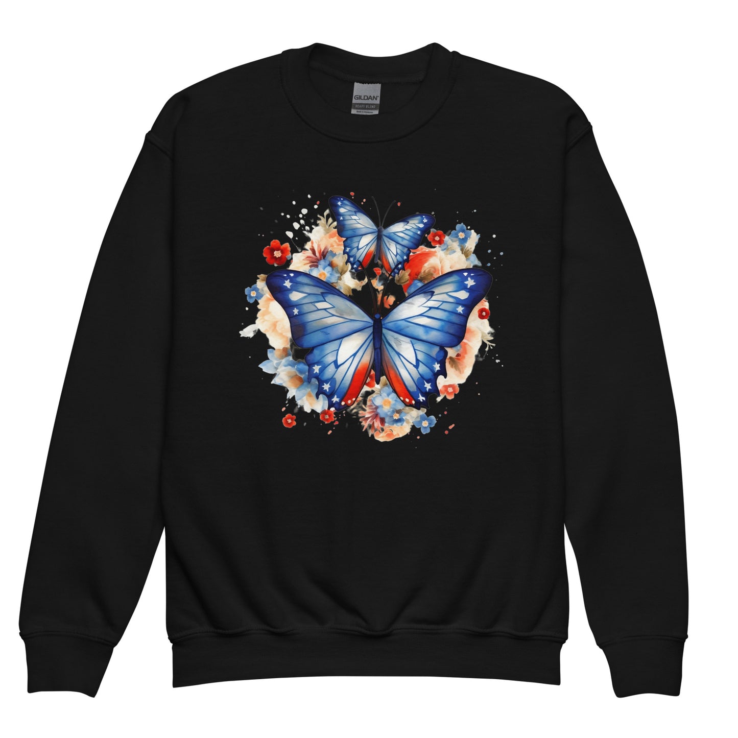 Patriotic Kids Sweatshirt "Butterflies" H300024