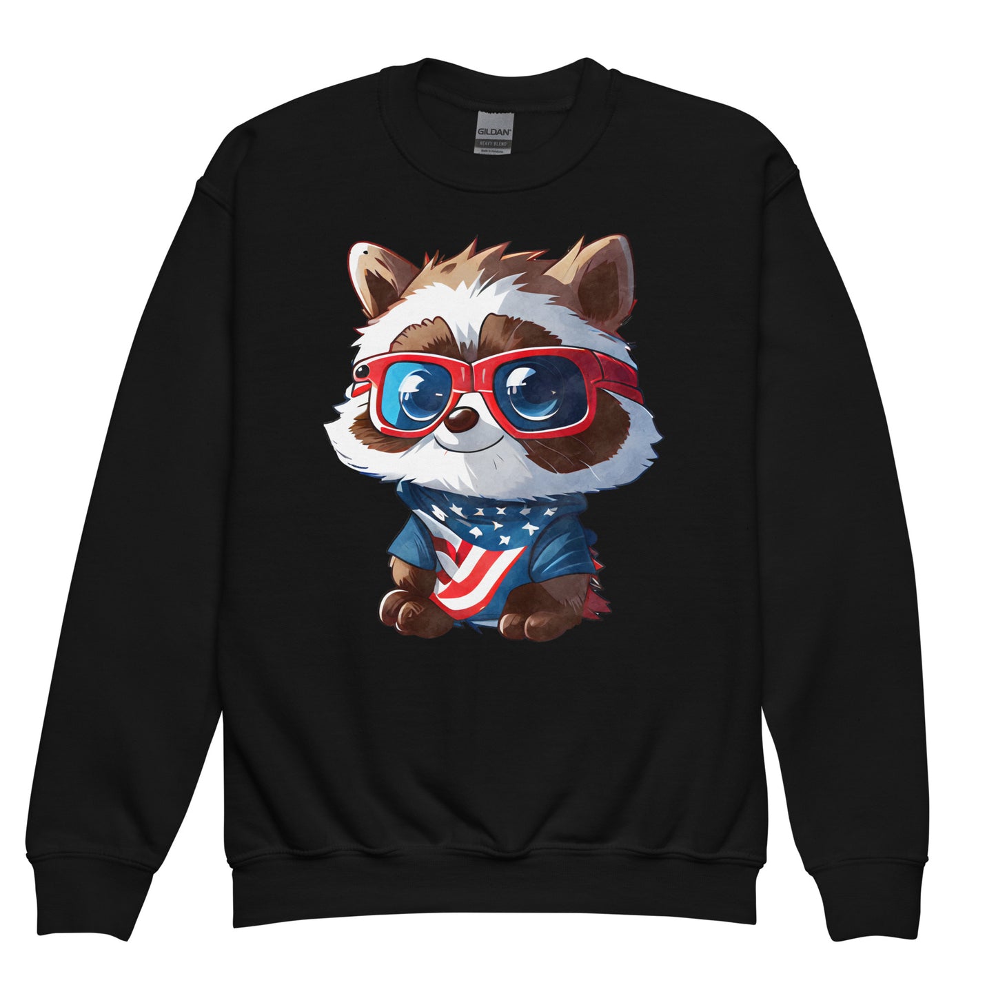 Patriotic Kids Sweatshirt "Racoon" H300031