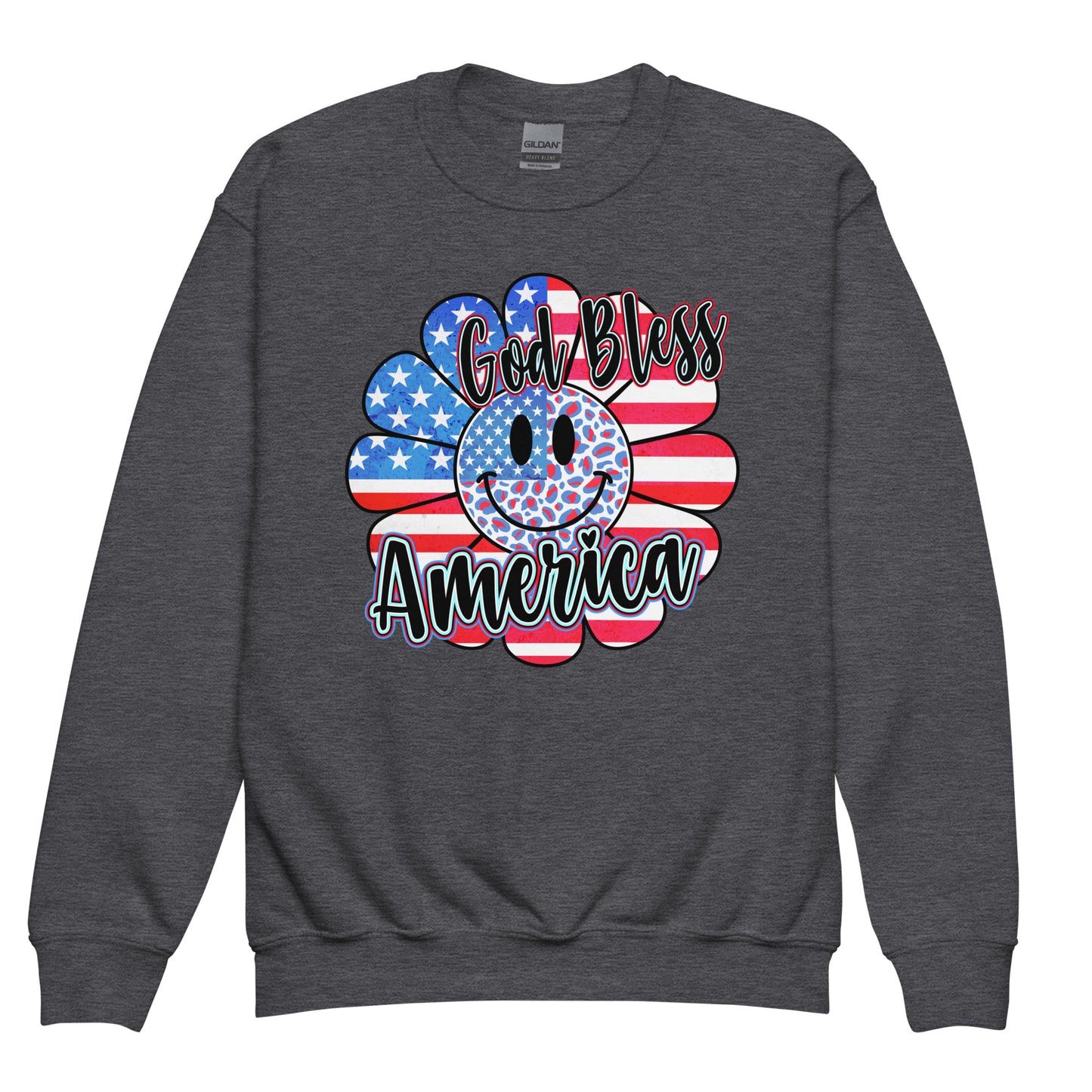 Patriotic Kids Sweatshirt "God Bless America" H300002