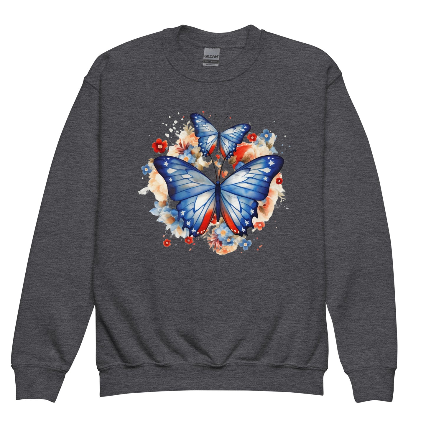 Patriotic Kids Sweatshirt "Butterflies" H300024