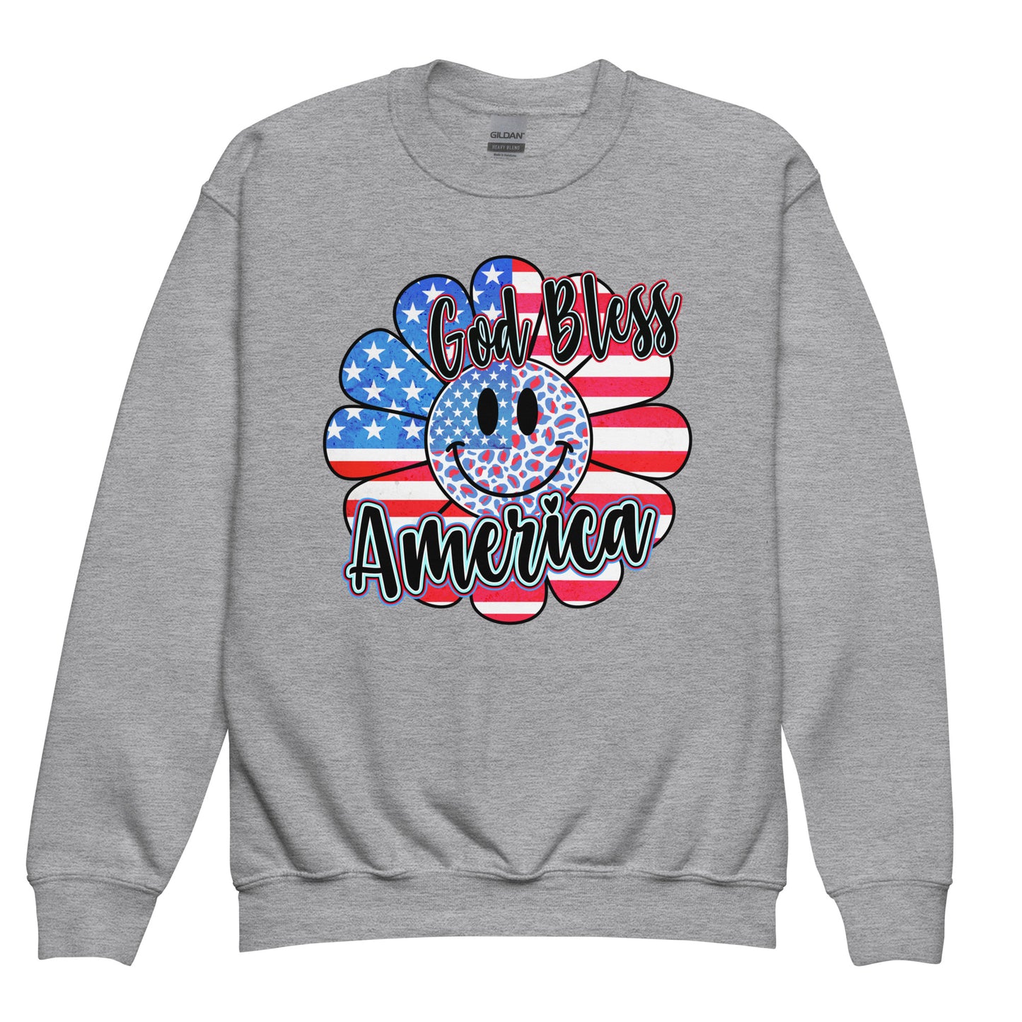 Patriotic Kids Sweatshirt "God Bless America" H300002