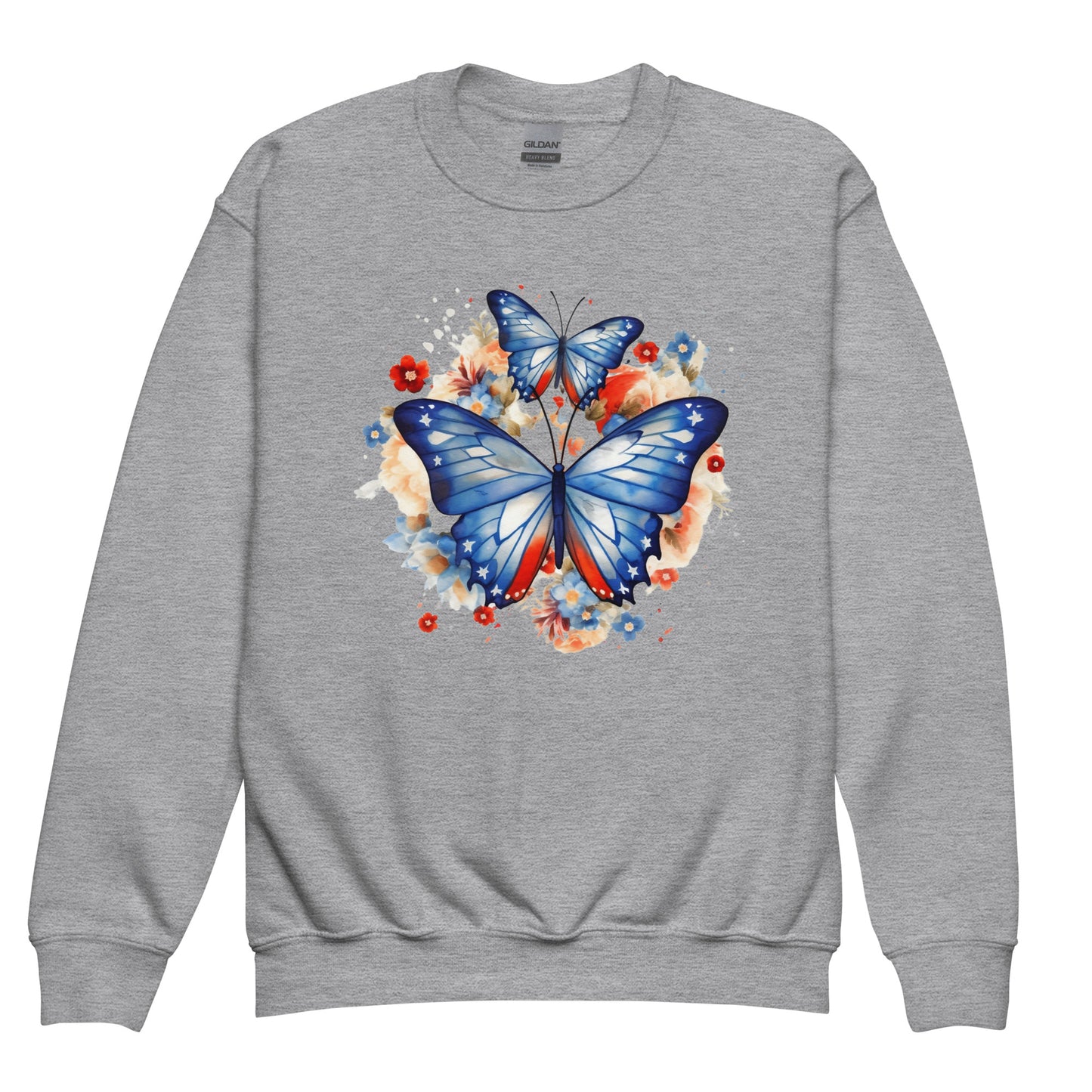 Patriotic Kids Sweatshirt "Butterflies" H300024