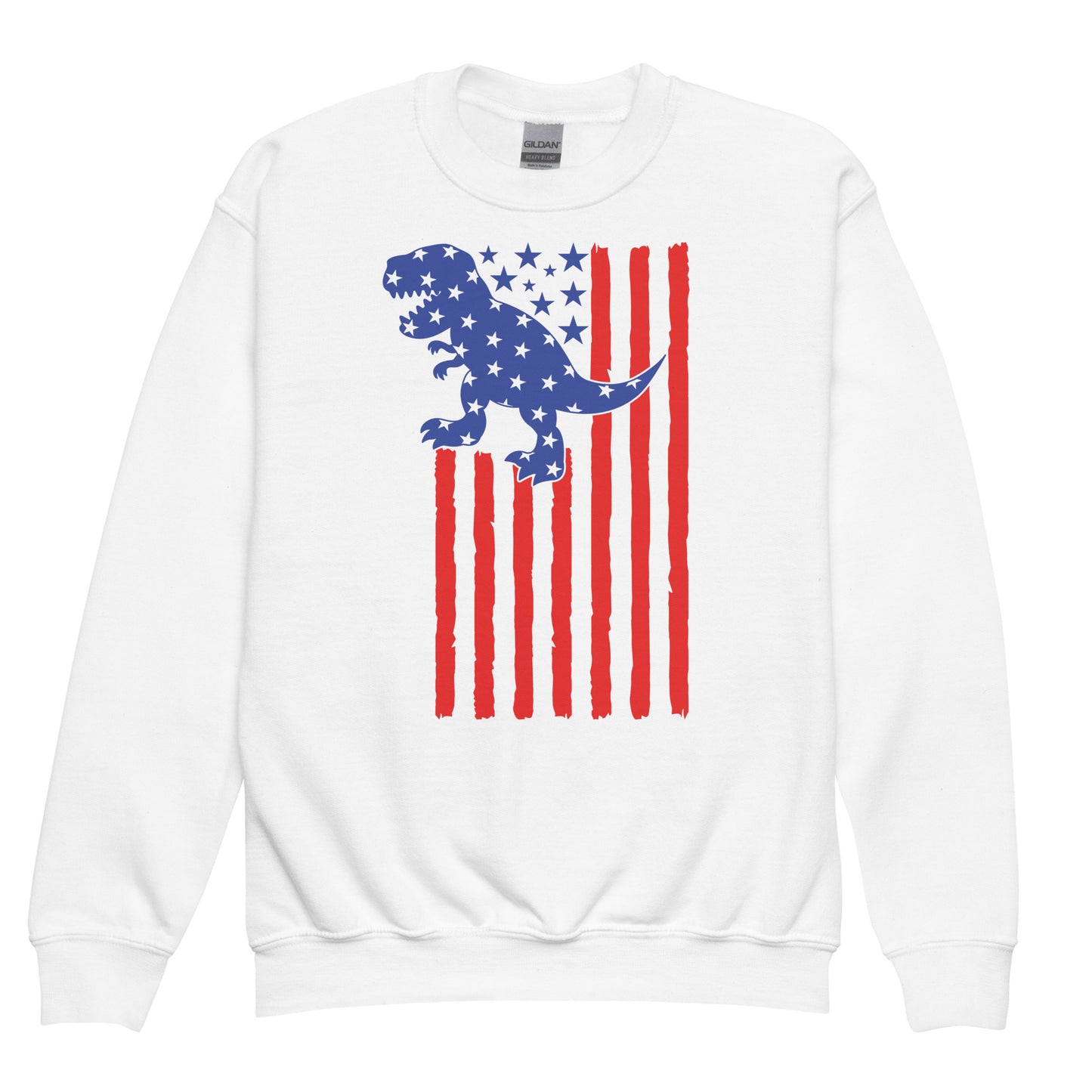 Patriotic Kids Sweatshirt "T-Rex Flag" H300007