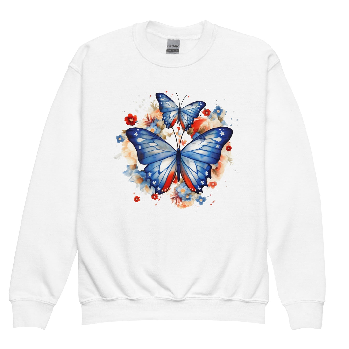 Patriotic Kids Sweatshirt "Butterflies" H300024