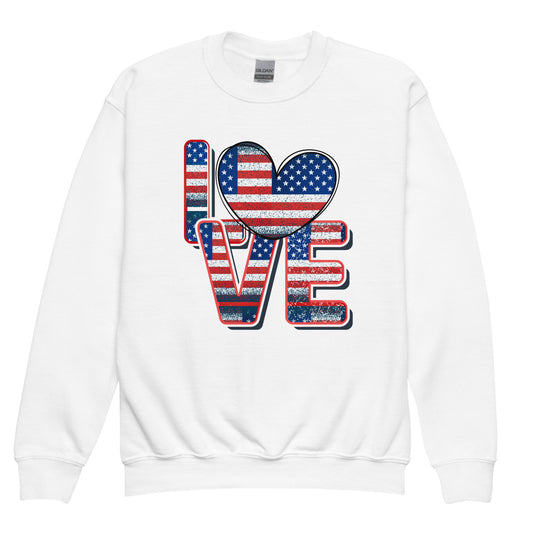 Patriotic Kids Sweatshirt "Love" H300030