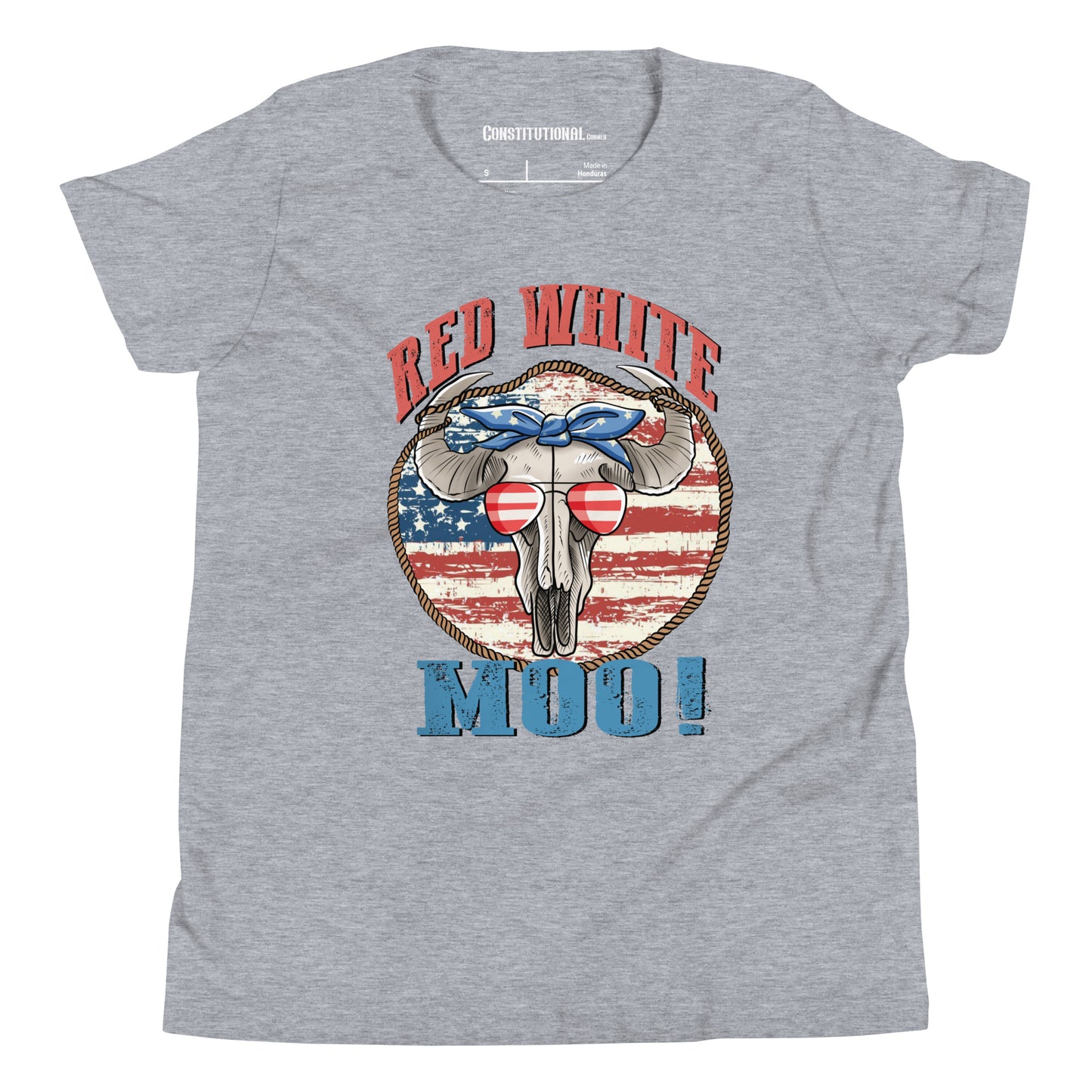 Patriotic T-Shirt for Kids "Red White Moo!" TS320002