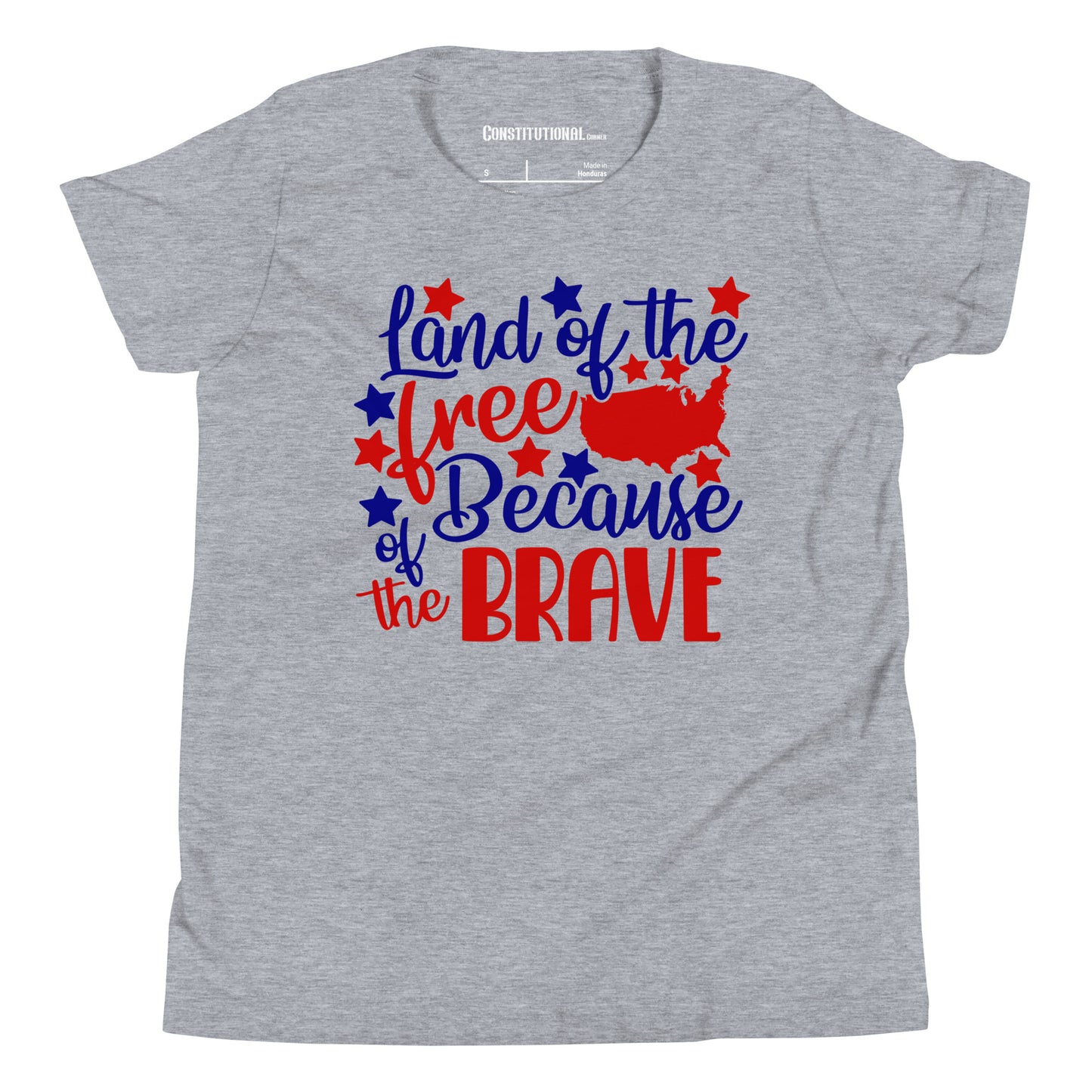 Patriotic T-Shirt for Kids "Land of the Free because of the Brave" TS320025