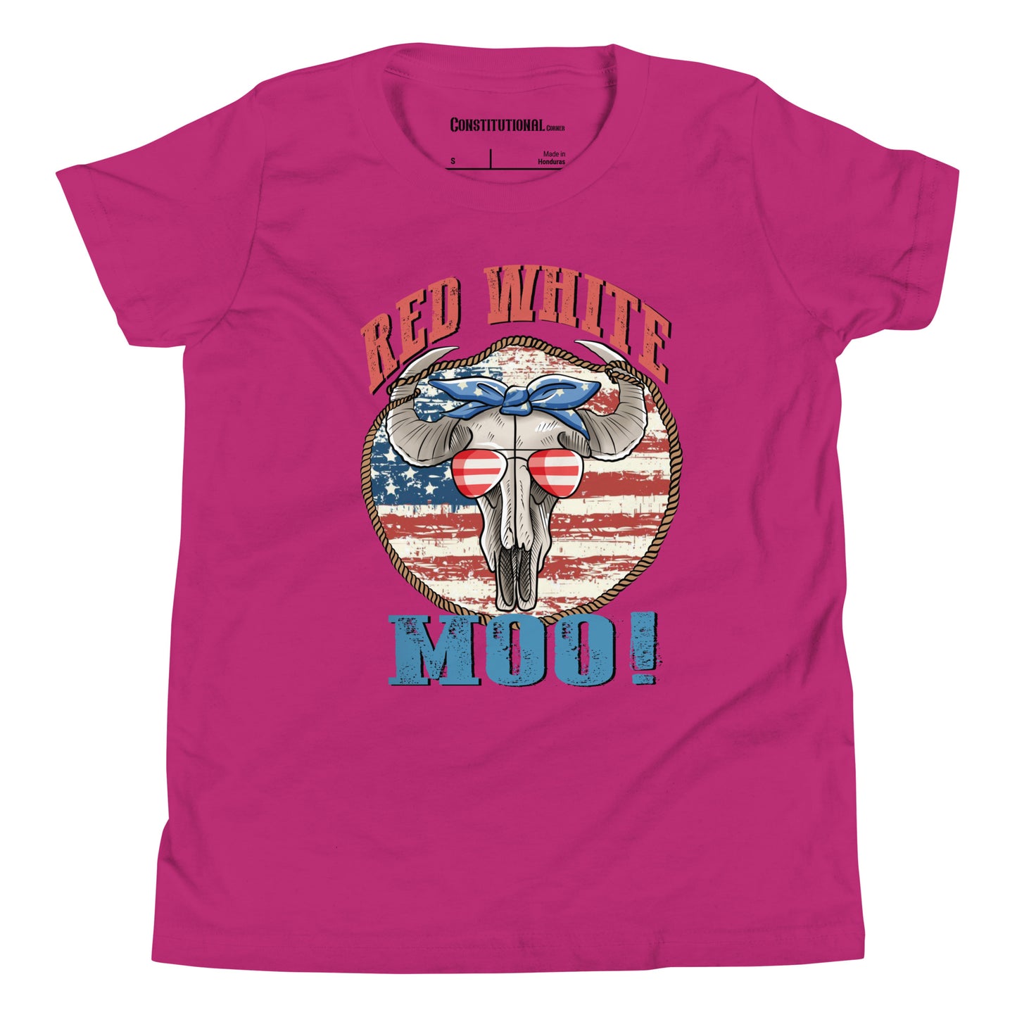 Patriotic T-Shirt for Kids "Red White Moo!" TS320002