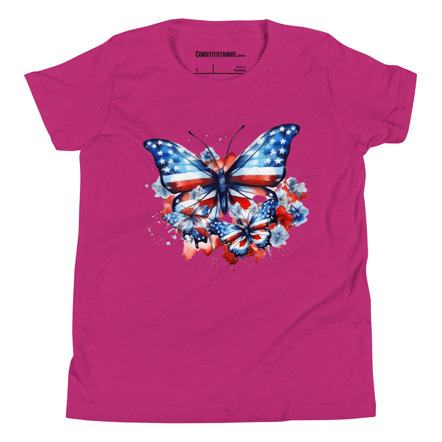 Patriotic T-Shirt for Kids "Red White & Blue Butterflies" TS320029