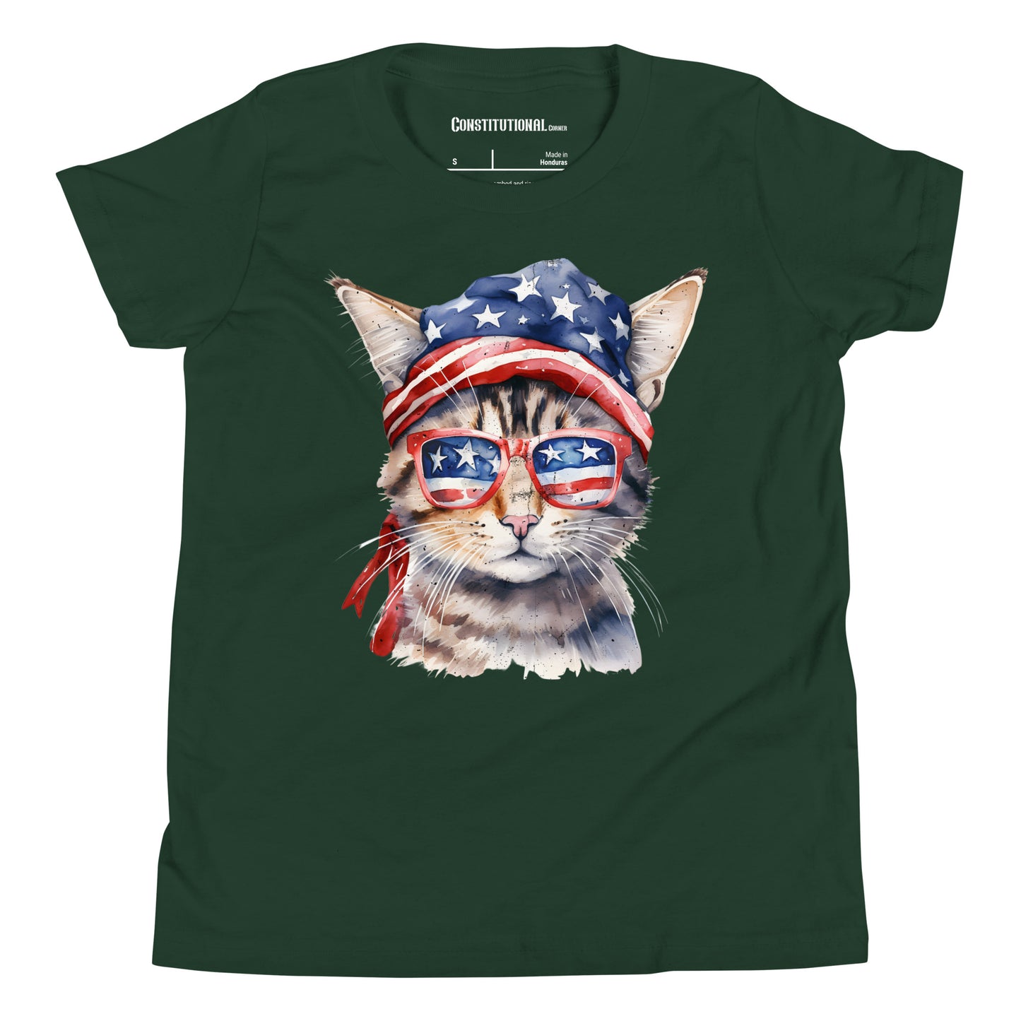 Patriotic T-Shirt for Kids "American Cat" TS320006