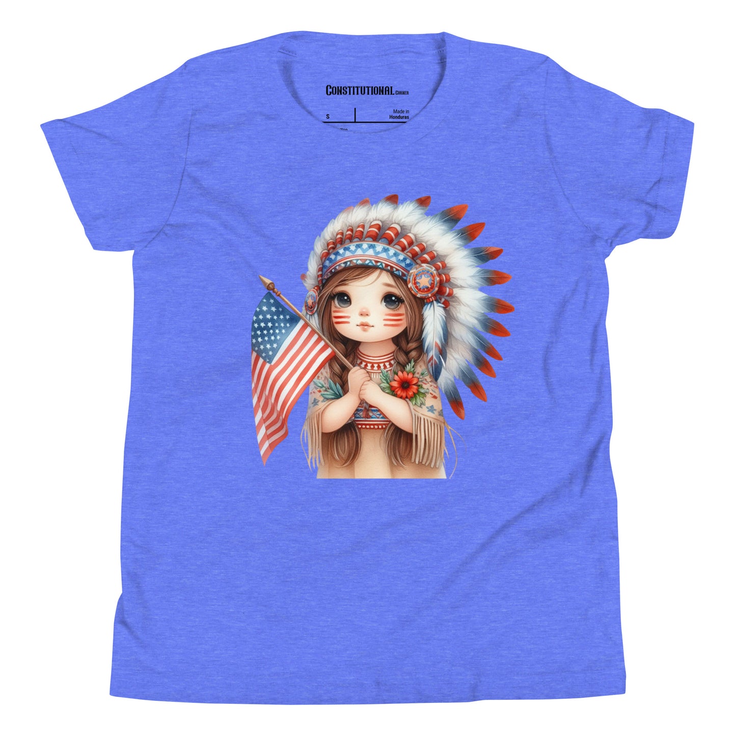 Patriotic T-Shirt for Kids "Native American Girl" TS320015