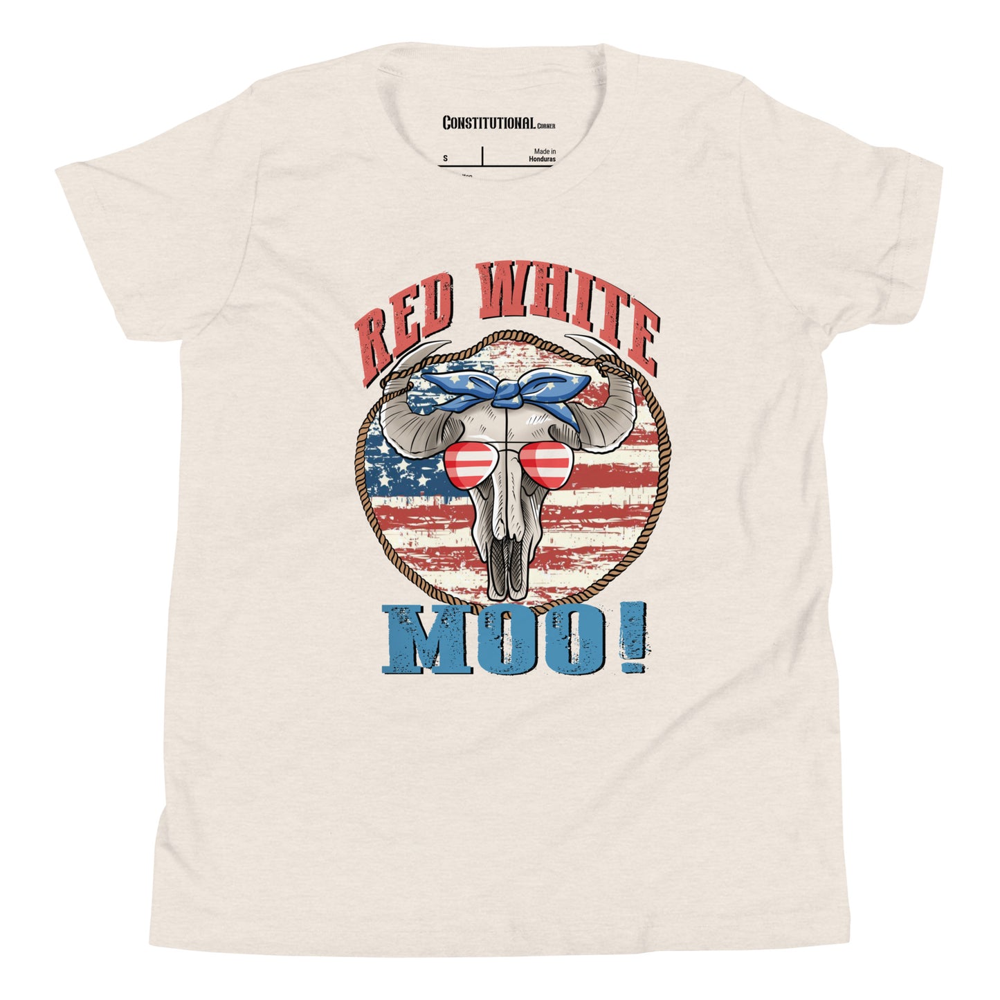 Patriotic T-Shirt for Kids "Red White Moo!" TS320002