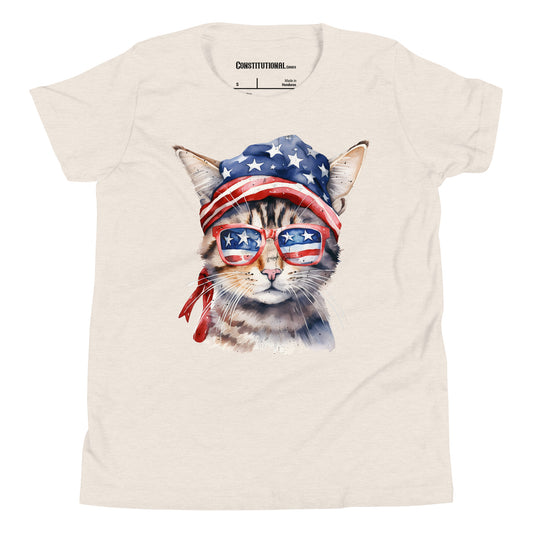 Patriotic T-Shirt for Kids "American Cat" TS320006