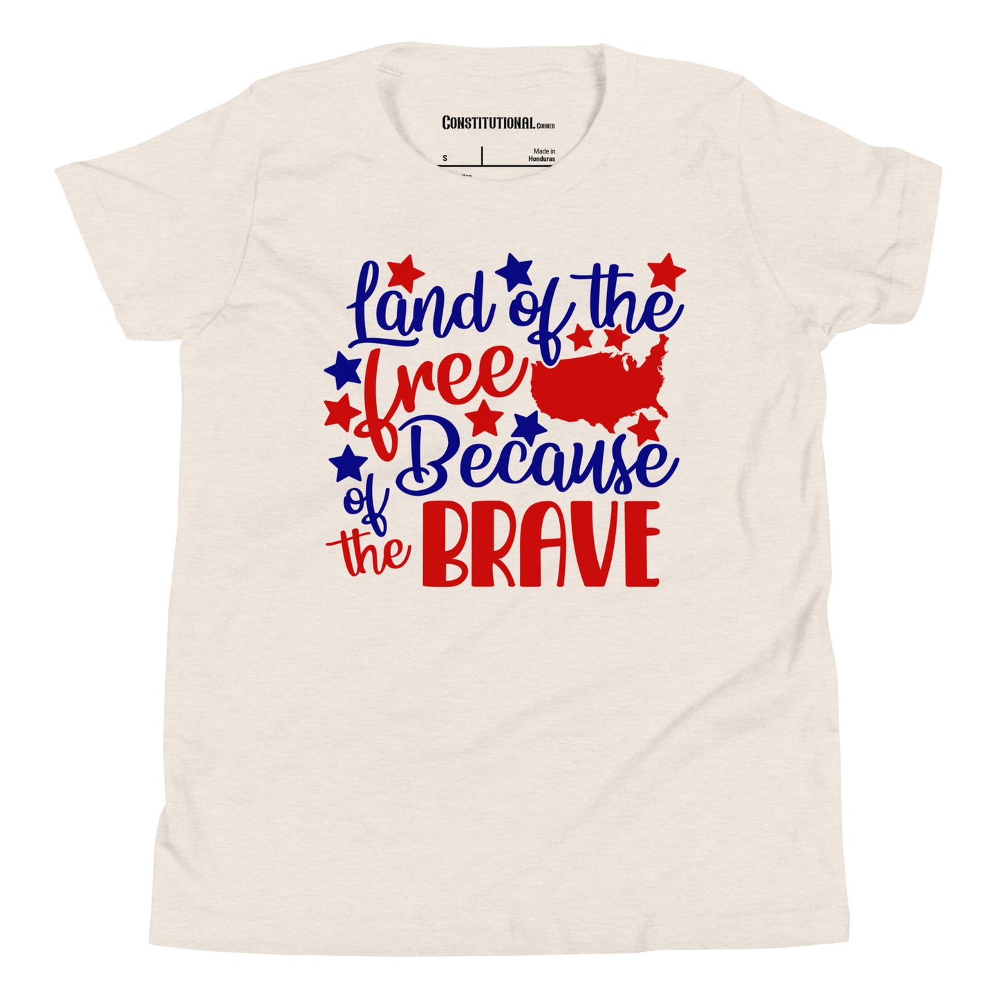 Patriotic T-Shirt for Kids "Land of the Free because of the Brave" TS320025