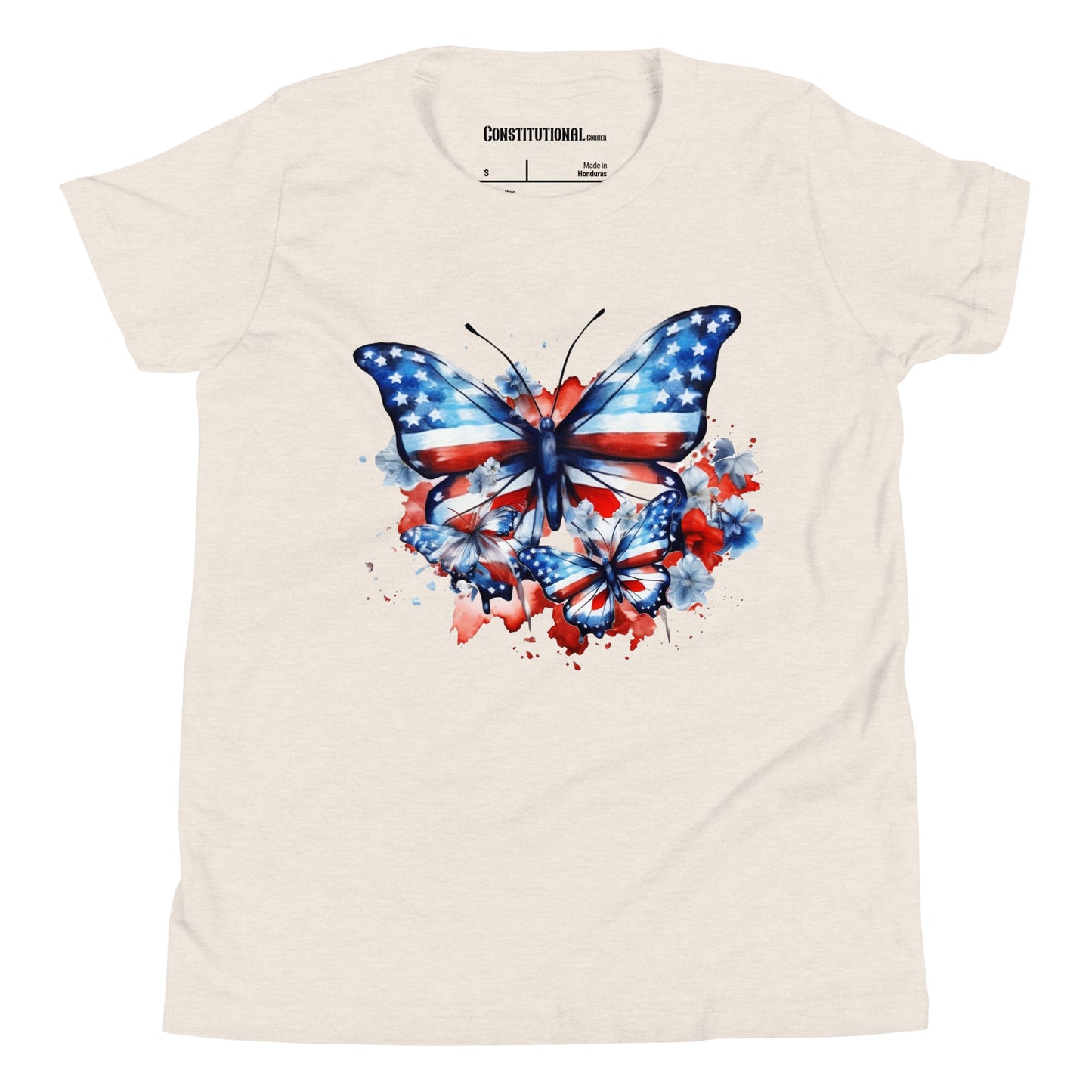 Patriotic T-Shirt for Kids "Red White & Blue Butterflies" TS320029