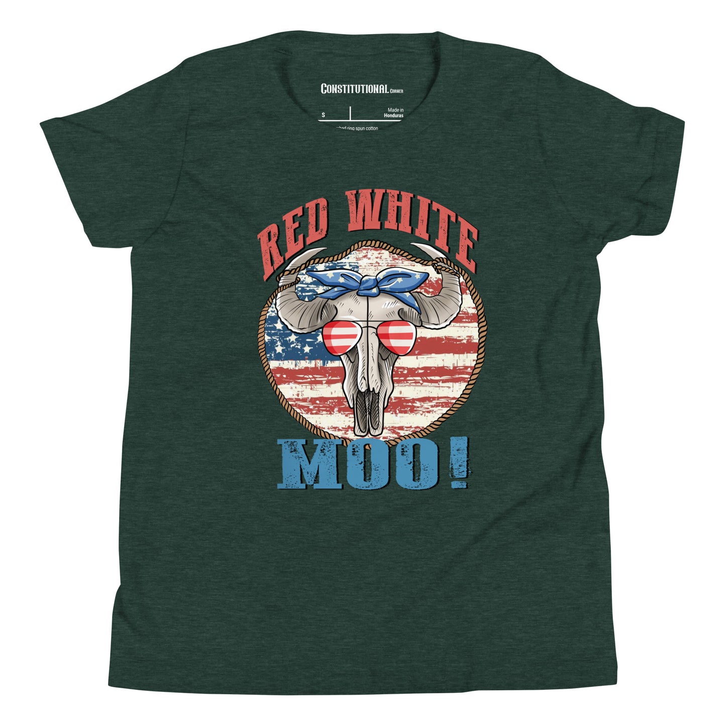 Patriotic T-Shirt for Kids "Red White Moo!" TS320002