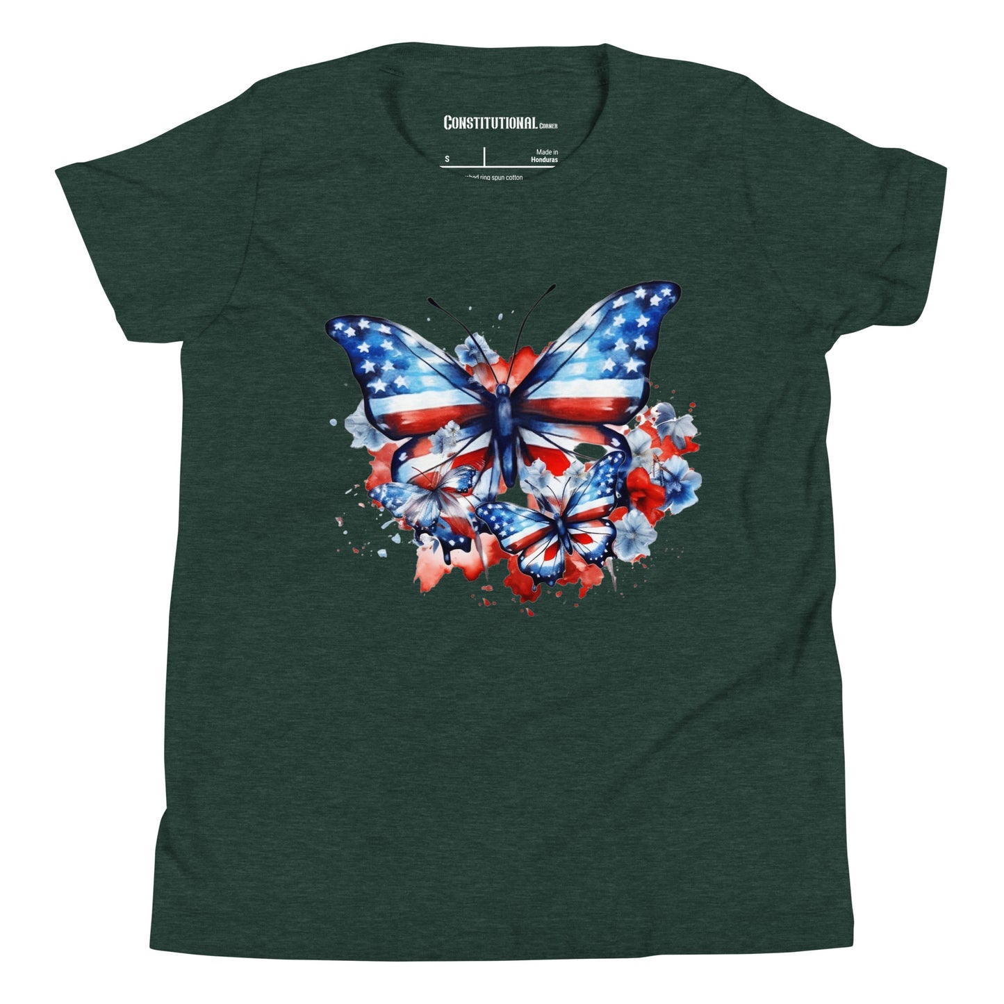 Patriotic T-Shirt for Kids "Red White & Blue Butterflies" TS320029