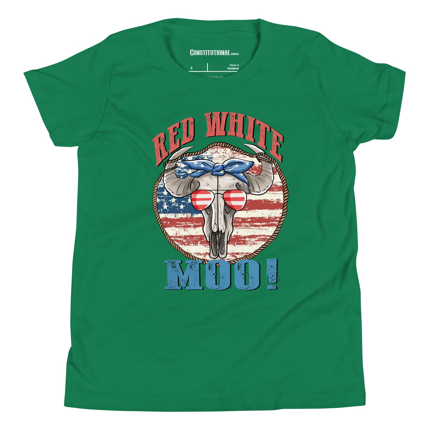 Patriotic T-Shirt for Kids "Red White Moo!" TS320002