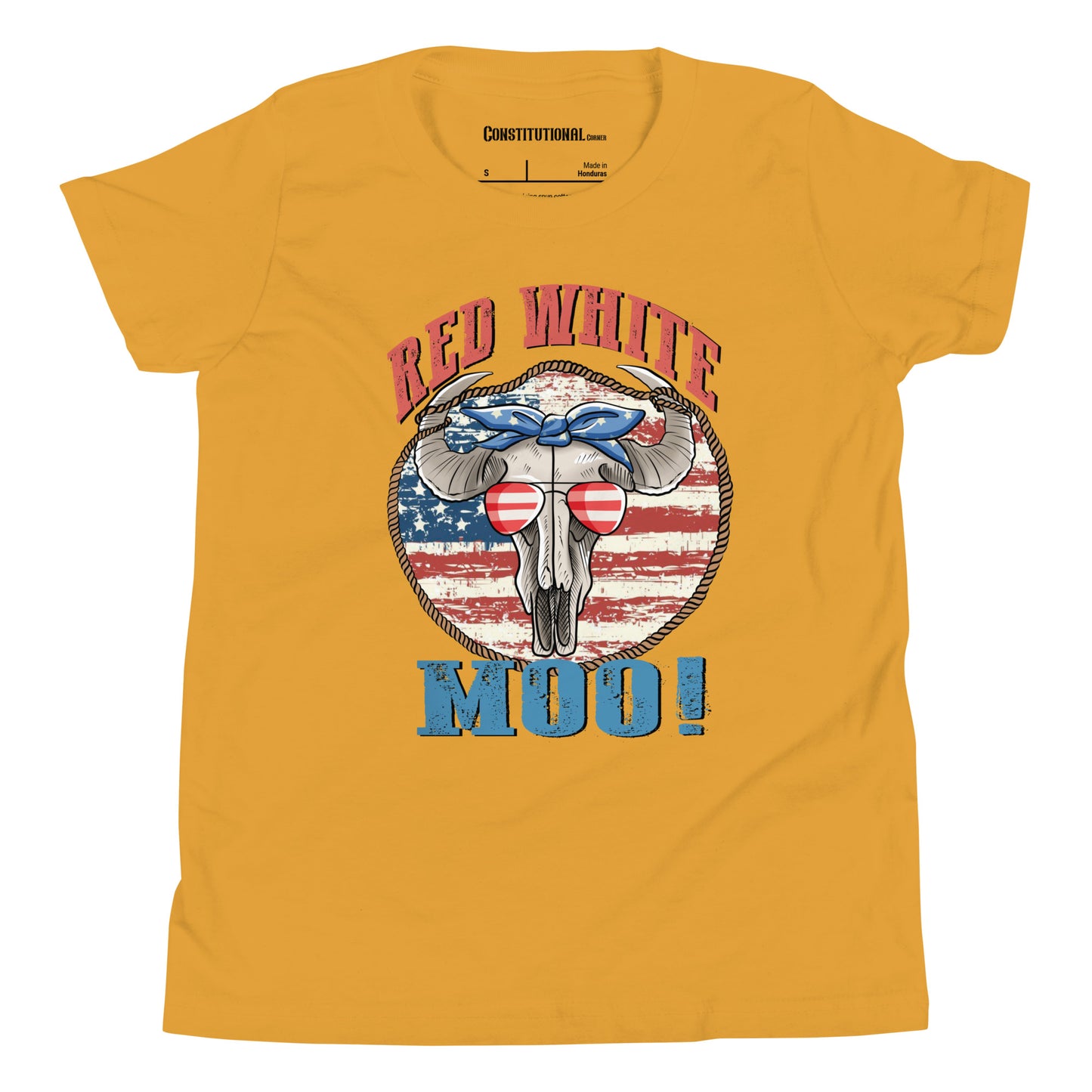 Patriotic T-Shirt for Kids "Red White Moo!" TS320002