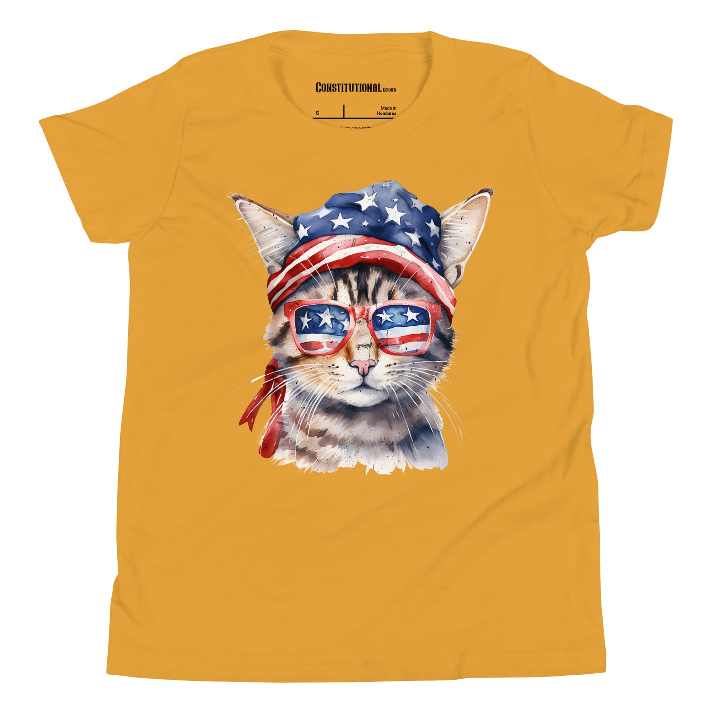 Patriotic T-Shirt for Kids "American Cat" TS320006