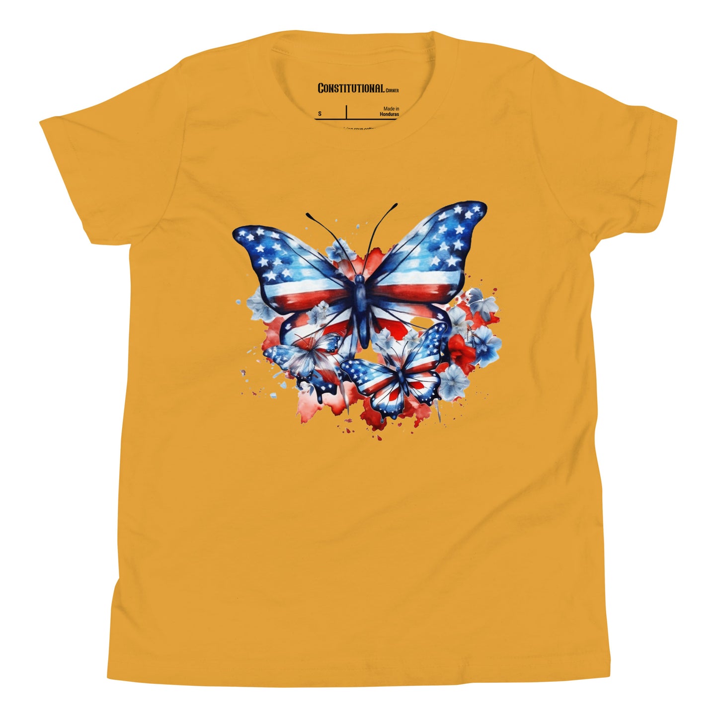 Patriotic T-Shirt for Kids "Red White & Blue Butterflies" TS320029