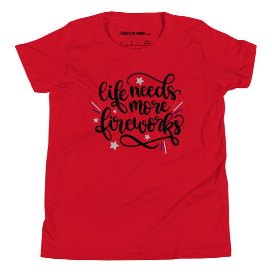 Patriotic T-Shirt for Kids "life needs more fireworks" TS320005